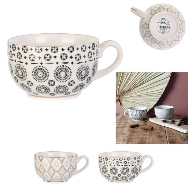 SKODELICA / LONČEK HOME DECO 350 ML DEKOR MIRAGE PORCELAN