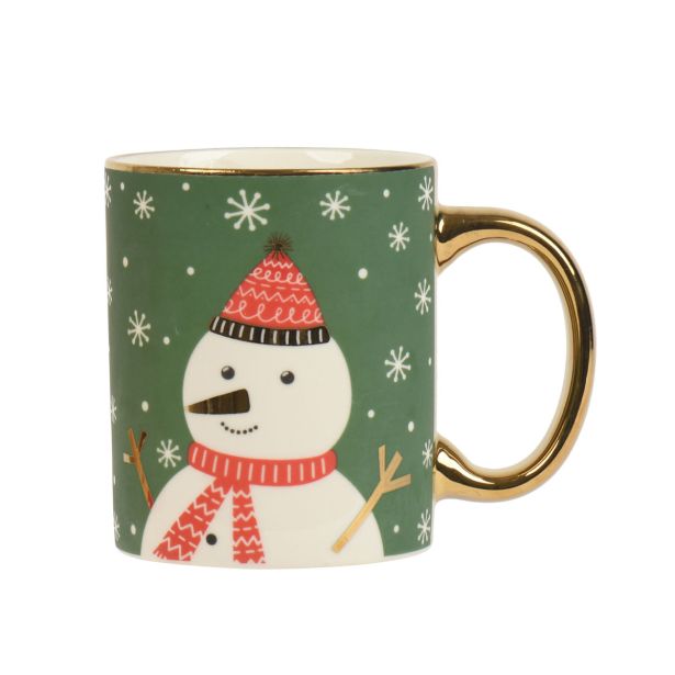 SKODELICA / LONČEK KAEMINGK 12X8X9.5 CM ZIMSKI MOTIV RAZLIČNI VZORCI