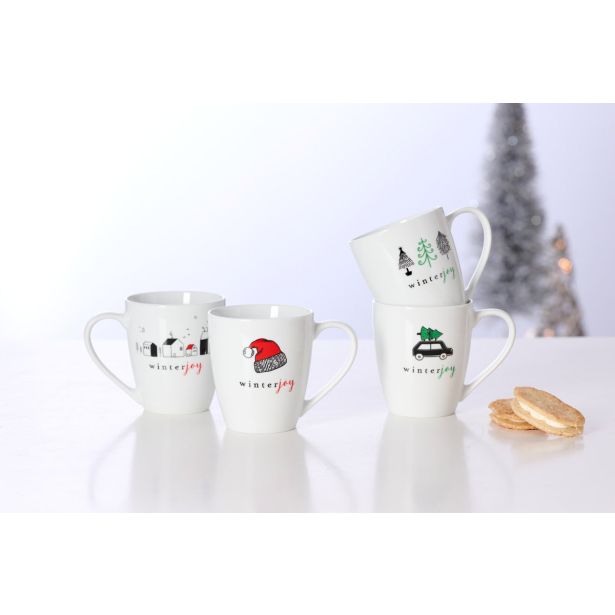 SKODELICA / LONČEK RITZENHOFF & BREKER 360 ML RAZLIČNI VOZORCI ZELENA WINTER JOY