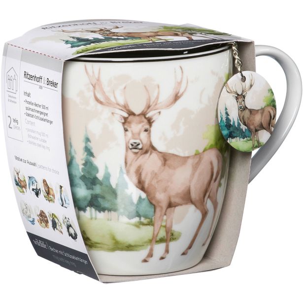 SKODELICA / LONČEK RITZENHOFF & BREKER 500 ML Z OBESKOM DEER WILDLIFE