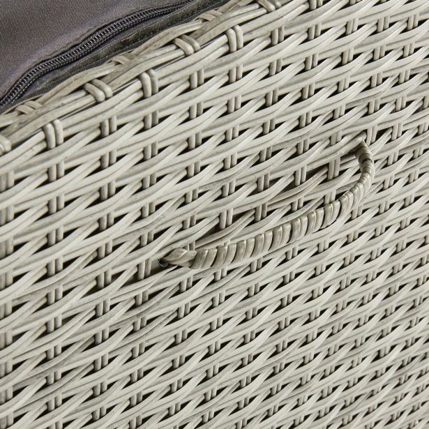 SKRINA DAVOS FIX WHEELS WICKER-ALU GREY 120X60X68