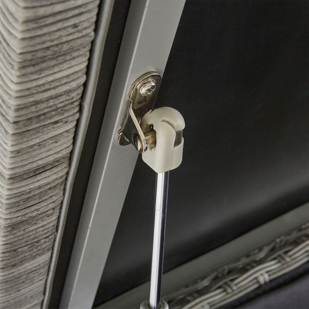 SKRINA DAVOS FIX WHEELS WICKER-ALU GREY 120X60X68