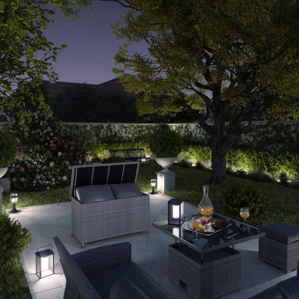 SKRINA DAVOS FIX WHEELS WICKER-ALU GREY 120X60X68