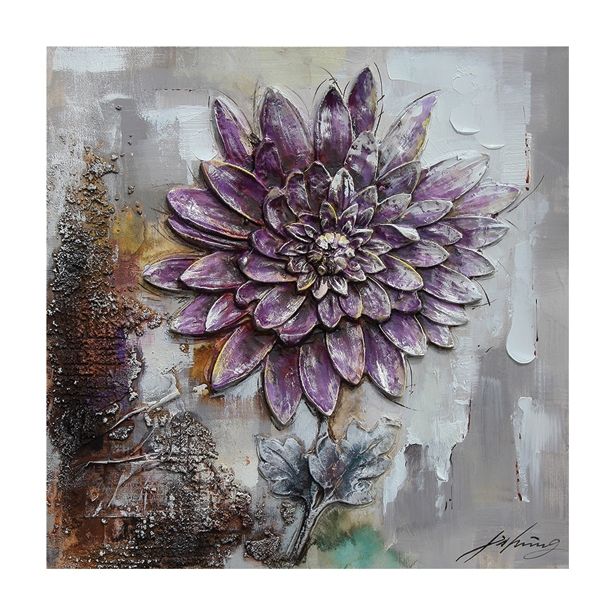 SLIKA BIVA ROŽA 80X80 CM 3D RAZLIČNA DEKORJA