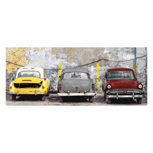 SLIKA STYLER COLORFUL CARS STEKLENA 50X125 GL341