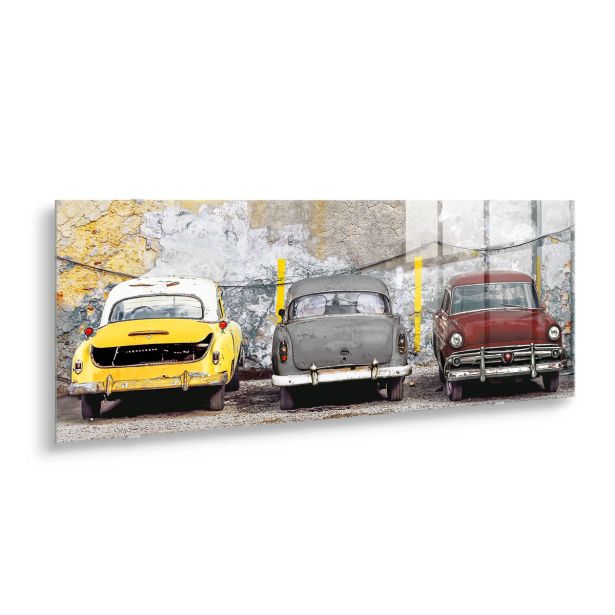 SLIKA STYLER COLORFUL CARS STEKLENA 50X125 GL341