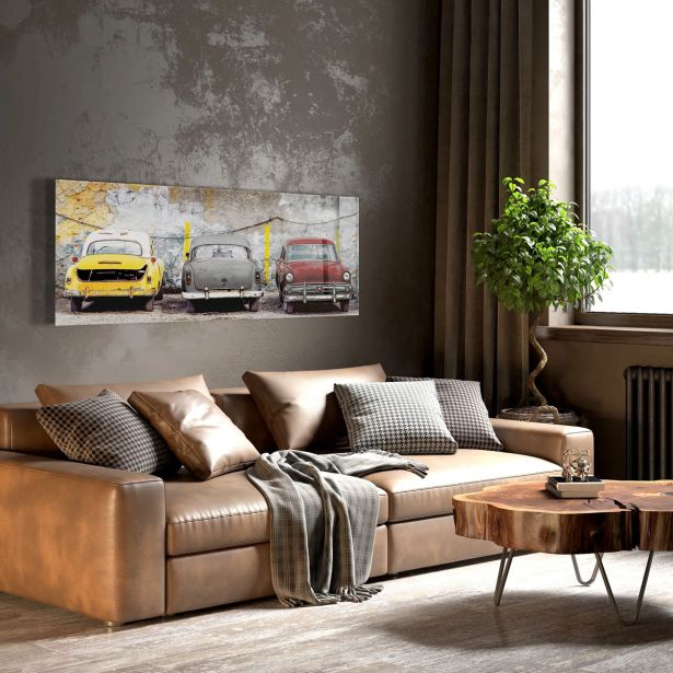 SLIKA STYLER COLORFUL CARS STEKLENA 50X125 GL341