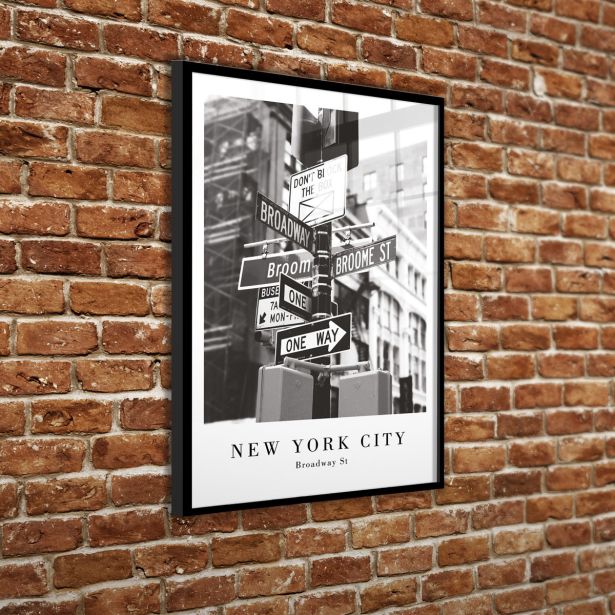 SLIKA STYLER BROADWAY STREET Z OKVIRJEM 50X70 FP035