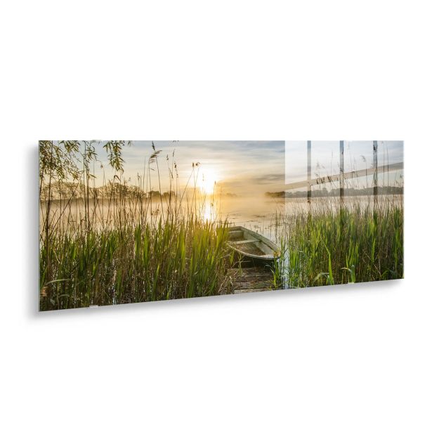 SLIKA STYLER BOAT IN THE GRASS STEKLENA 50X125 EX579