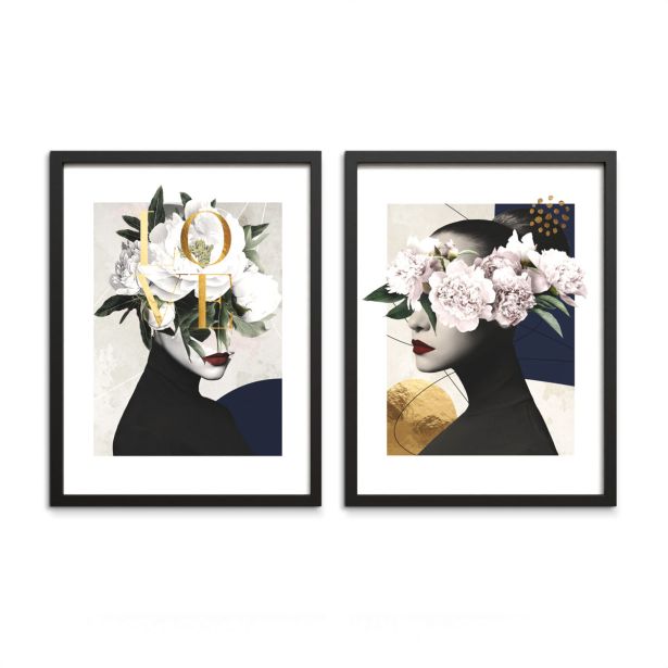 SLIKA STYLER DARLING DVOJNA Z OKVIRJEM 30X40 FR384