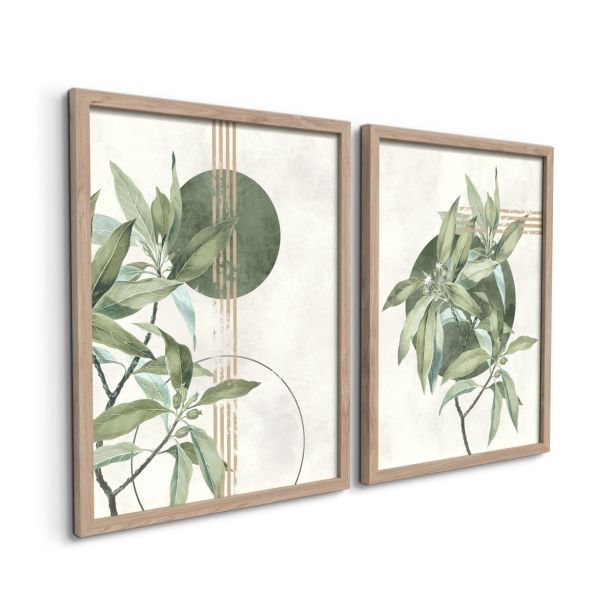 SLIKA STYLER GREEN DVOJNA Z OKVIRJEM 30X40 FR381