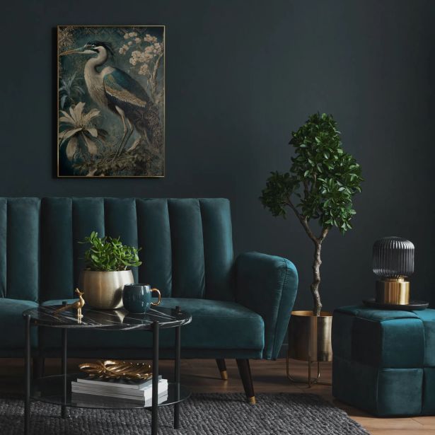 SLIKA STYLER GREEN HERON Z OKVIRJEM 50X70 AB234