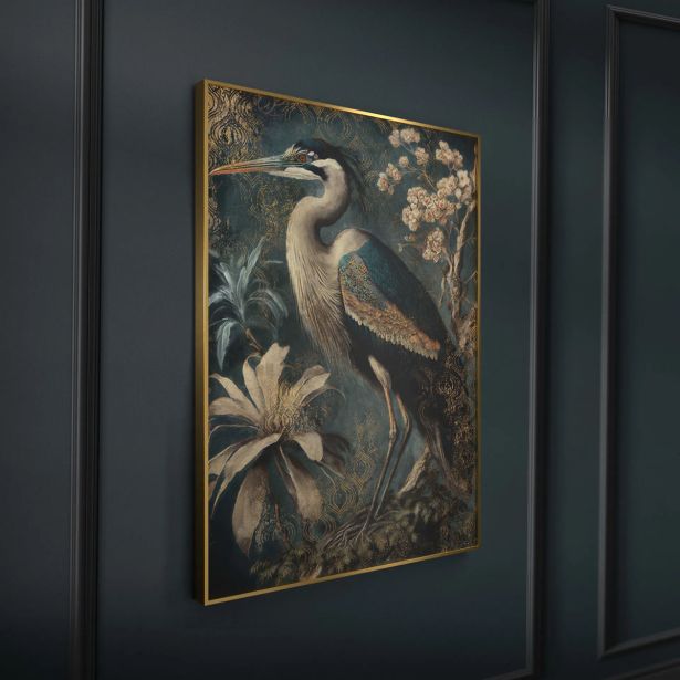 SLIKA STYLER GREEN HERON Z OKVIRJEM 50X70 AB234