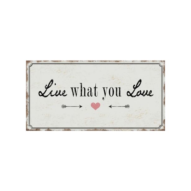 SLIKA TOGNANA LIVE Z NAPISOM 15X30 CM