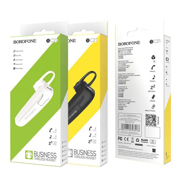 BOROFONE BC21 BLUETOOTH SLUŠALKA - ČRNA