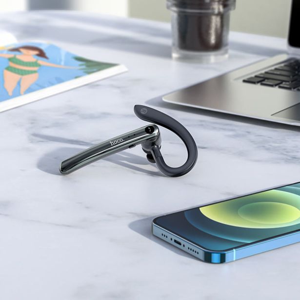 HOCO BLUETOOTH SLUŠALKE S19 Z ENC ODSTRANJEVANJEM ŠUMOV - SIVO ČRNA