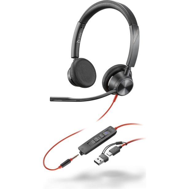 SLUŠALKE HP POLY BLACKWIRE 3325 TEAMS/STEREO/USB-C