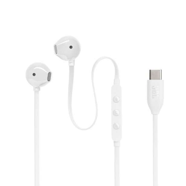 SLUŠALKE JBL T305C USB-C BELE