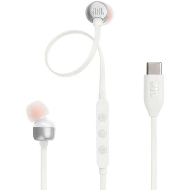 SLUŠALKE JBL T310C USB-C BELA