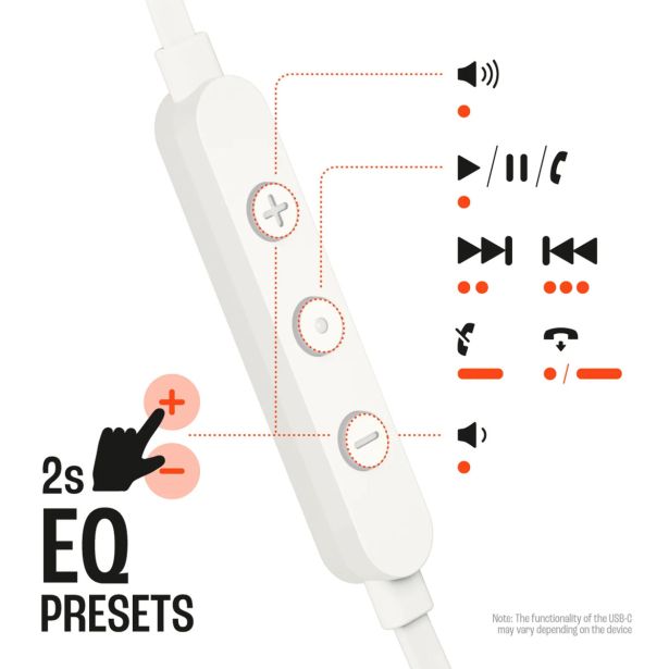 SLUŠALKE JBL T310C USB-C BELA