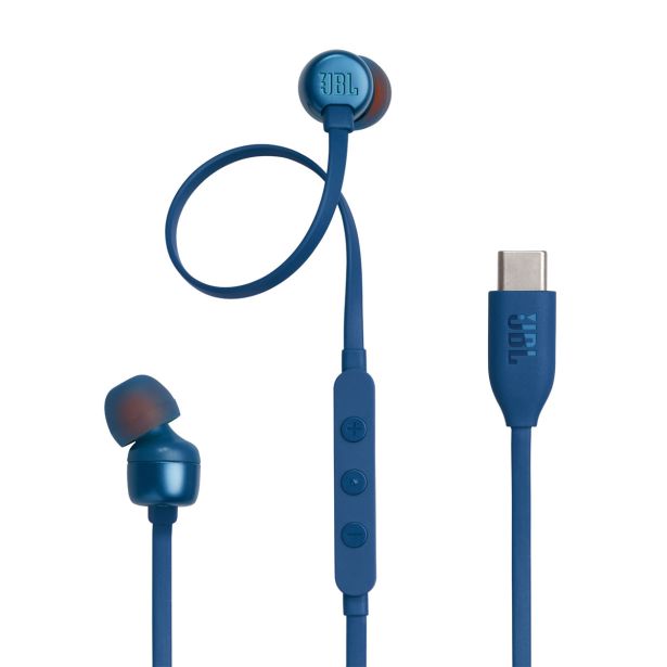 SLUŠALKE JBL T310C USB-C MODRA