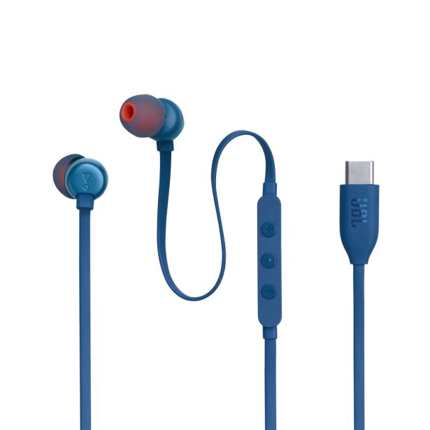 SLUŠALKE JBL T310C USB-C MODRA