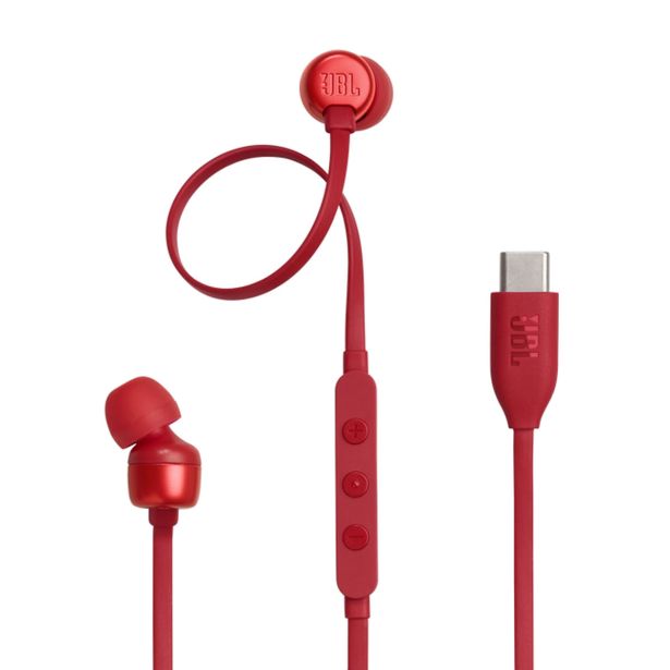 SLUŠALKE JBL T310C USB-C RDEČA