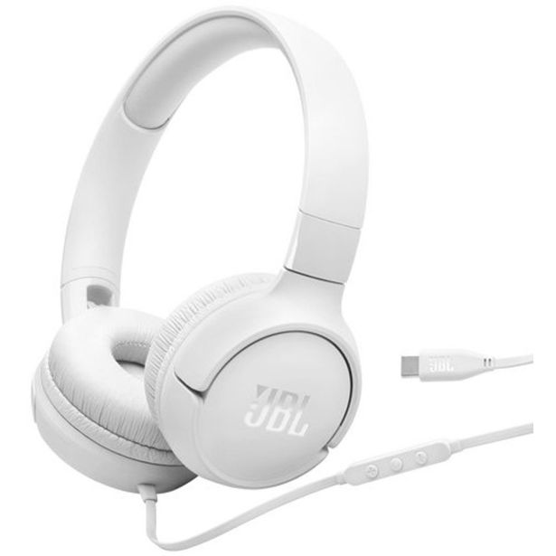 SLUŠALKE JBL TUNE 520 USB-C BELA