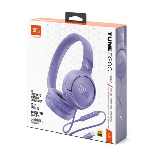 SLUŠALKE JBL TUNE 520 USB-C VIJOLIČNA