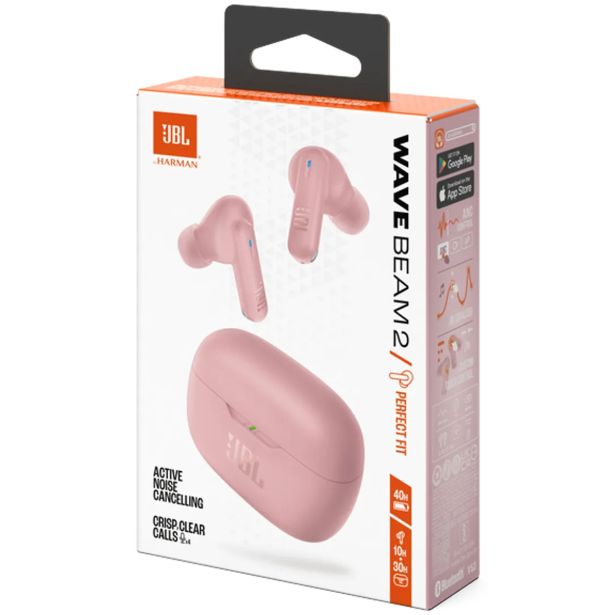 SLUŠALKE JBL WAVE BEAM 2 ROZA