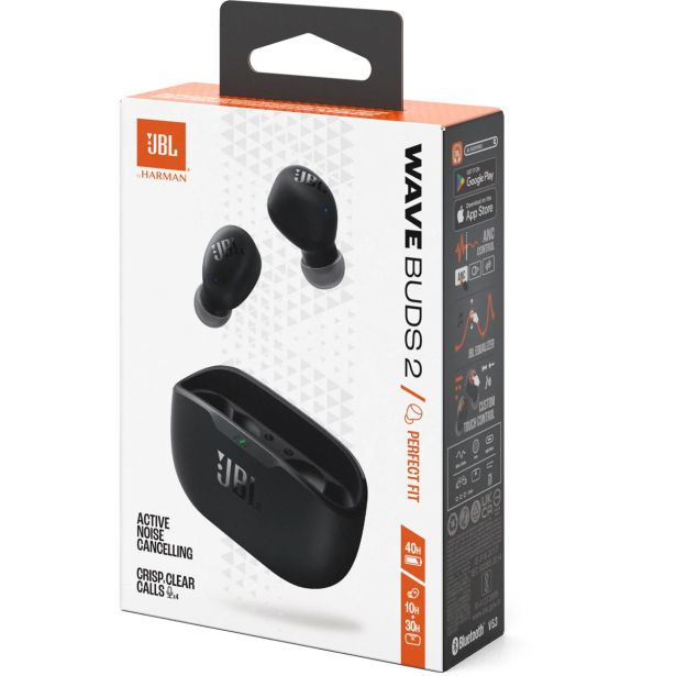 SLUŠALKE JBL WAVE BUDS 2 ČRNA