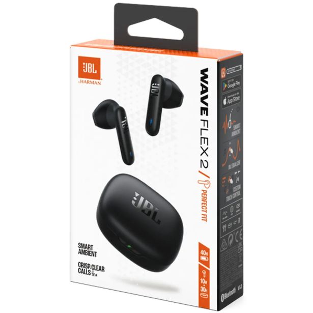 SLUŠALKE JBL WAVE FLEX 2 ČRNA