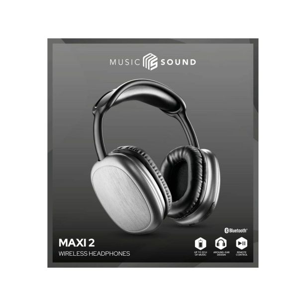 SLUŠALKE MUSIC SOUND BT MAXI2 ČRNE BLUETOOTH