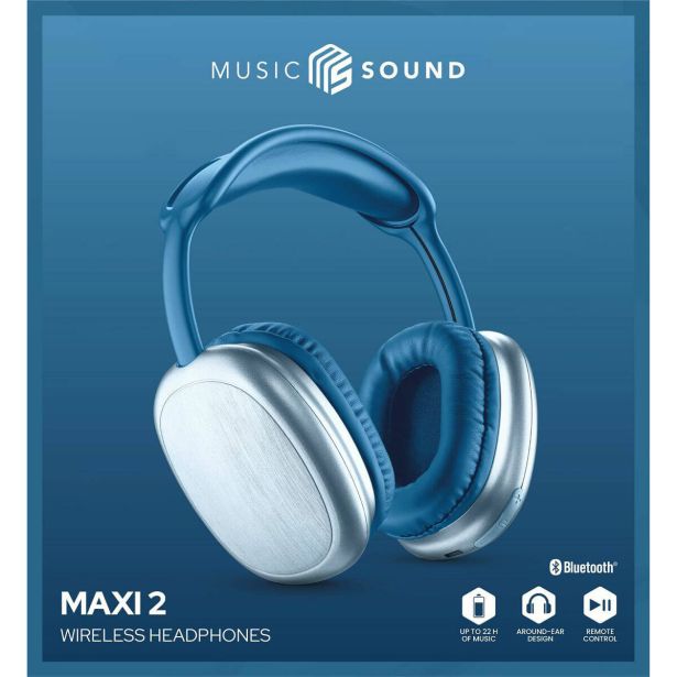 SLUŠALKE MUSIC SOUND BT MAXI2 MODRE BLUETOOTH