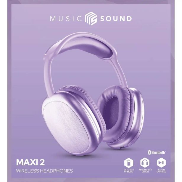 SLUŠALKE MUSIC SOUND BT MAXI2 VIJOLA BLUETOOTH