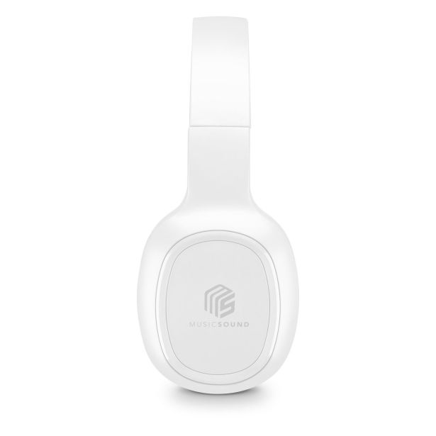 SLUŠALKE MUSIC SOUND NAGLAVNE BASIC BLUETOOTH BELE