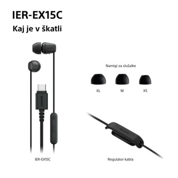 SLUŠALKE SONY IEREX15CW.CE7