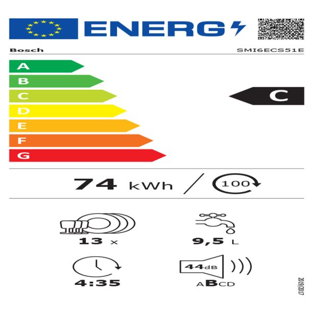 VGRADNI POMIVALNI STROJ BOSCH SMI6ECS51E