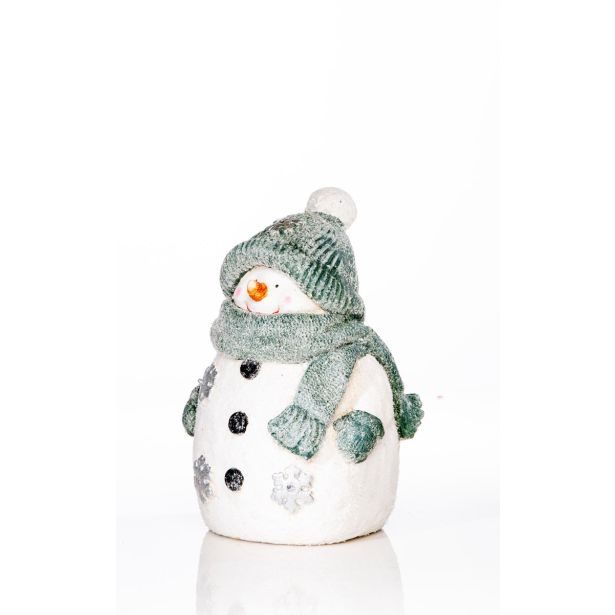 SNEŽAK Z LED LUČKO, VIŠINE 36 CM