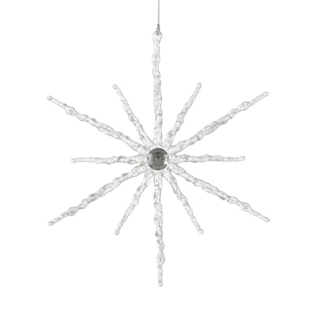 SNEŽINKA Z BISERČKOM 9 CM