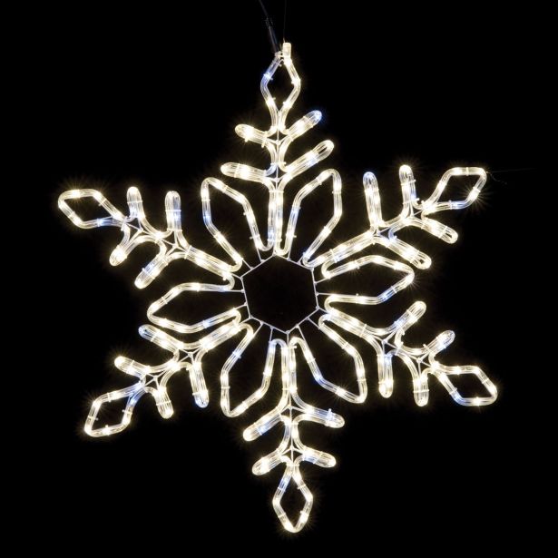 LUČKE MQ SNEŽINKA LED TOPLO BELE BARVE FI 67 CM