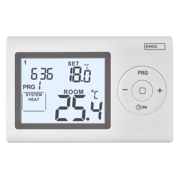 TERMOSTAT EMOS ŽIČNI DIGITALNI TEDENSKI P5607, SOBNI