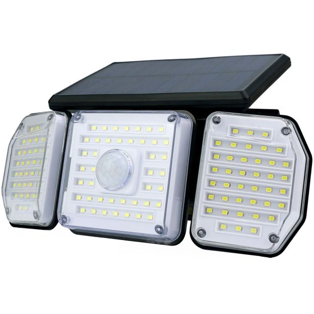 SOLARNA VRTNA SVETILKA ENTAC S SENZORJEM 3 LED PANELI 2W IP44