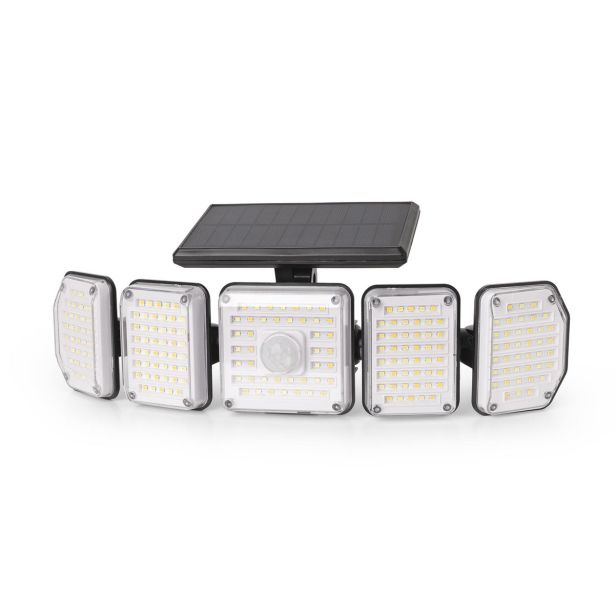 SOLARNA VRTNA SVETILKA ENTAC S SENZORJEM IN DALJINCEM 5 LED PANELOV CCT IP44