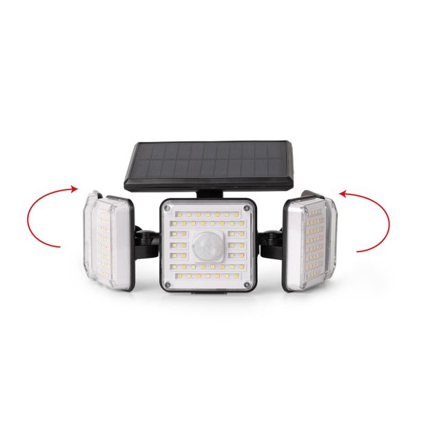 SOLARNA VRTNA SVETILKA ENTAC S SENZORJEM IN DALJINCEM 5 LED PANELOV CCT IP44