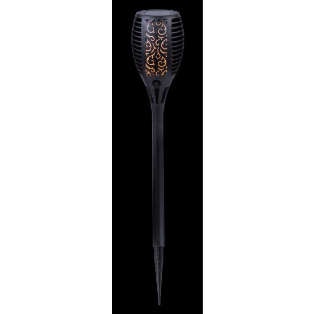 SOLARNA VRTNA SVETILKA GLOBO BAKLA OGENJ ČRNA 0.1W 3V, 1800K