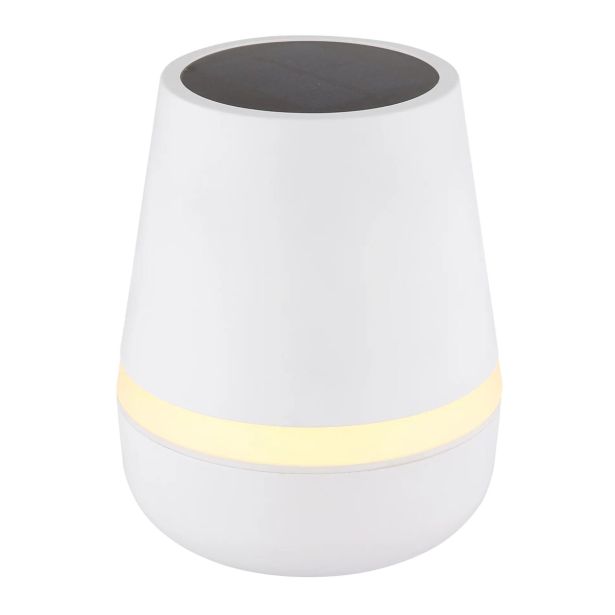 SOLARNA VRTNA SVETILKA GLOBO BELA NAMIZNA LED 0.06W IP44 3000K 110X250 MM