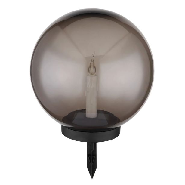SOLARNA VRTNA SVETILKA GLOBO KROGLA, Z IMITACIJO SVEČE LED 0.06W IP44 25X38.5 CM