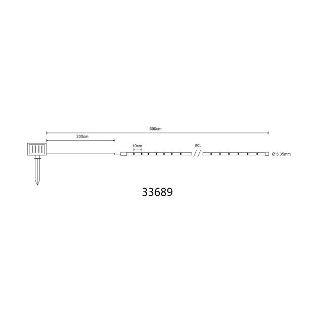 SOLARNA VRTNA SVETILKA GLOBO LED VERIGA CEV 0.04W 1.2V, BARVNA