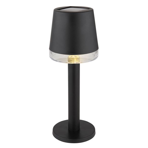 SOLARNA VRTNA SVETILKA GLOBO NAMIZNA STOJEČA, ČRNA 0.5W 3.2V, 3000K INOX